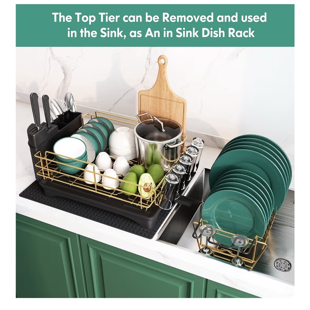 Gold and Black Dish Rack - Picture 6 of 6